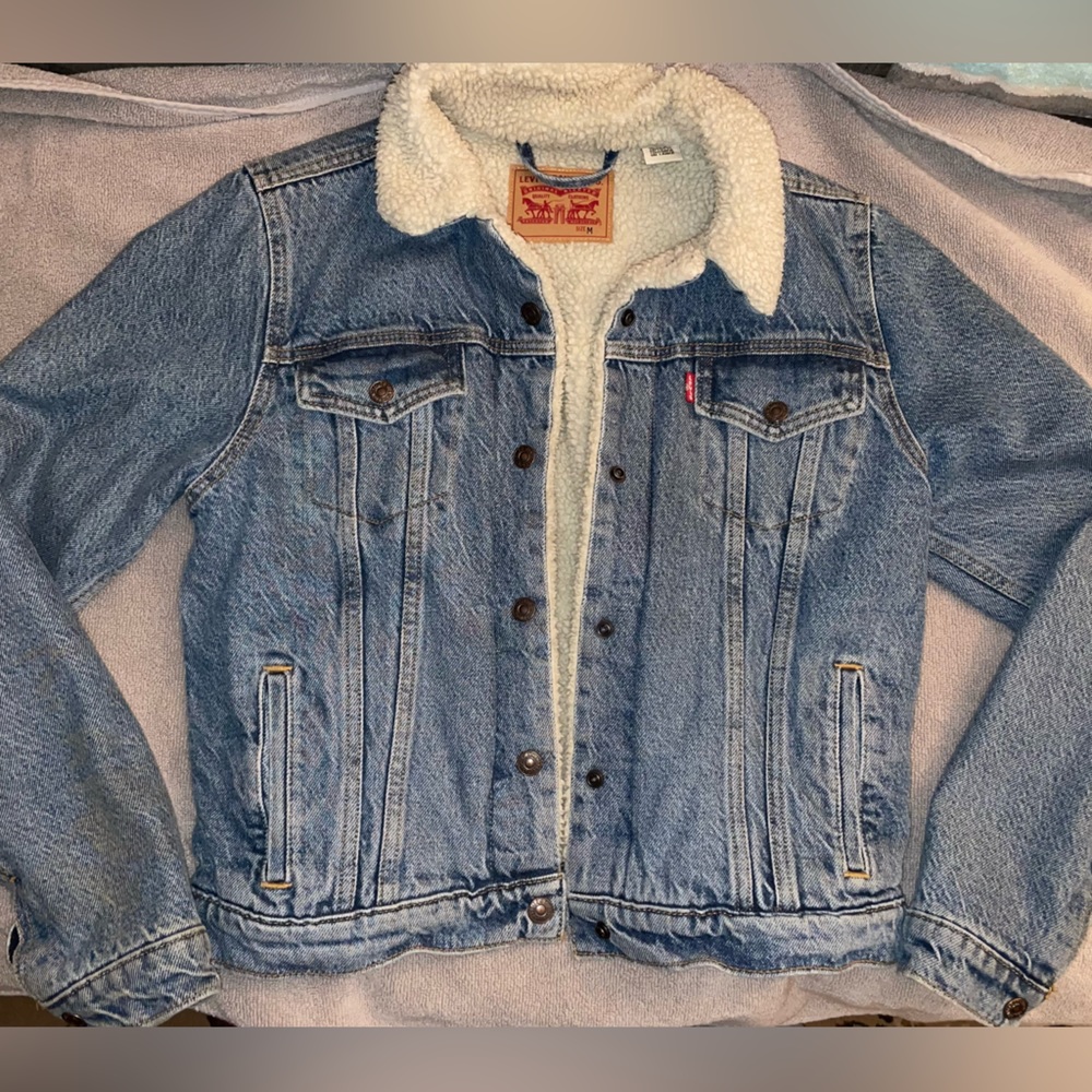 Levi’s Original Sherpa Tucker Jacket - Women’s M - Classic Denim Wash
